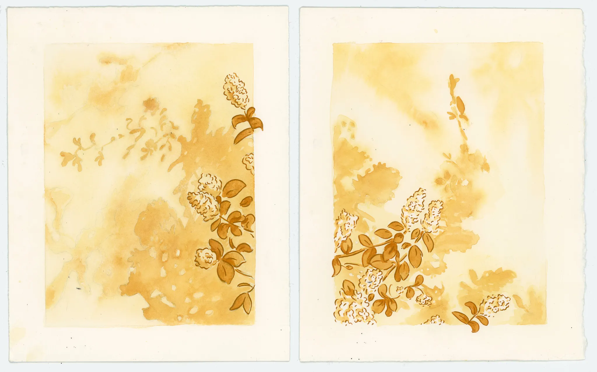 Spring Soil, 2024, acrylic ink on paper, 10 × 8 in